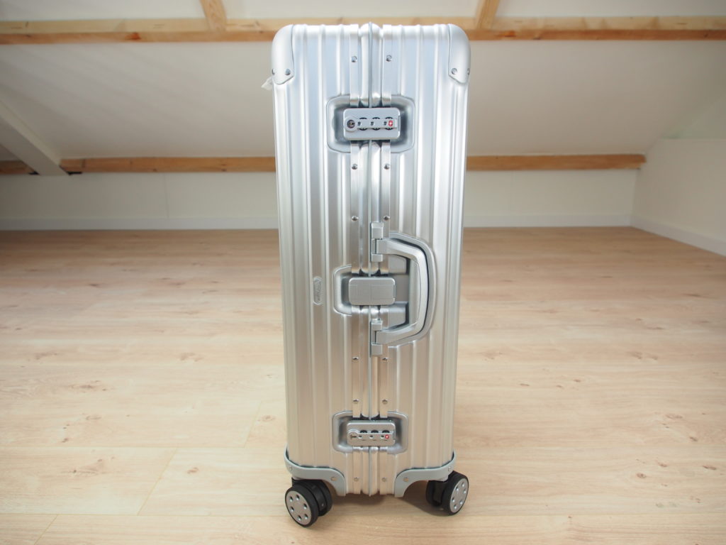 Previous model Rimowa Topas with third latch