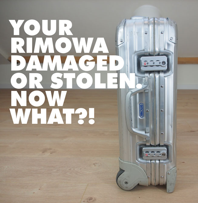 damaged rimowa luggage