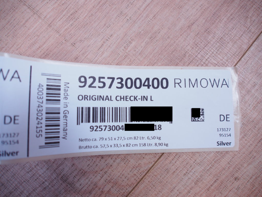 Rimowa Original Check-In L Label