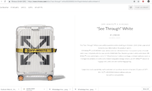 OFF-WHITE™ X RIMOWA "See Through" White