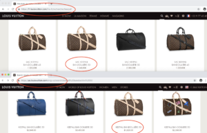 Louis Vuitton Price difference