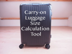 Carry-on Luggage Size Calculation Tool