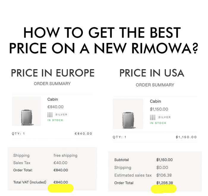 price on a new Rimowa 