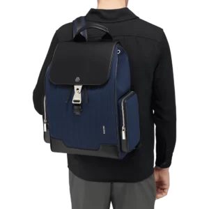 Never Still FLAP BACKPACK LARGE on blue